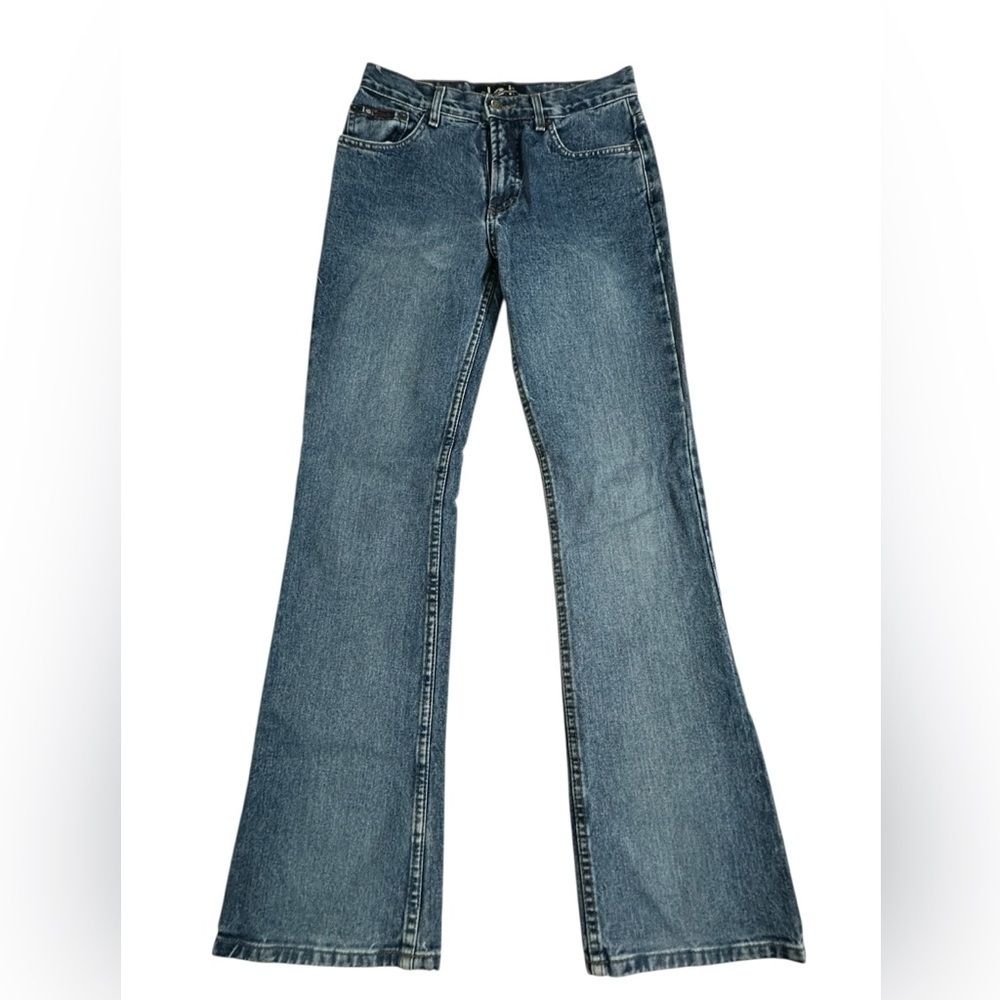 A365  Y2K  l.e.i Straight leg Medium wash jeans sz 3